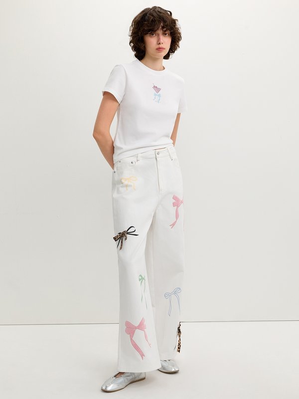 Pomelo Pomelo Rhinestone Tee - White