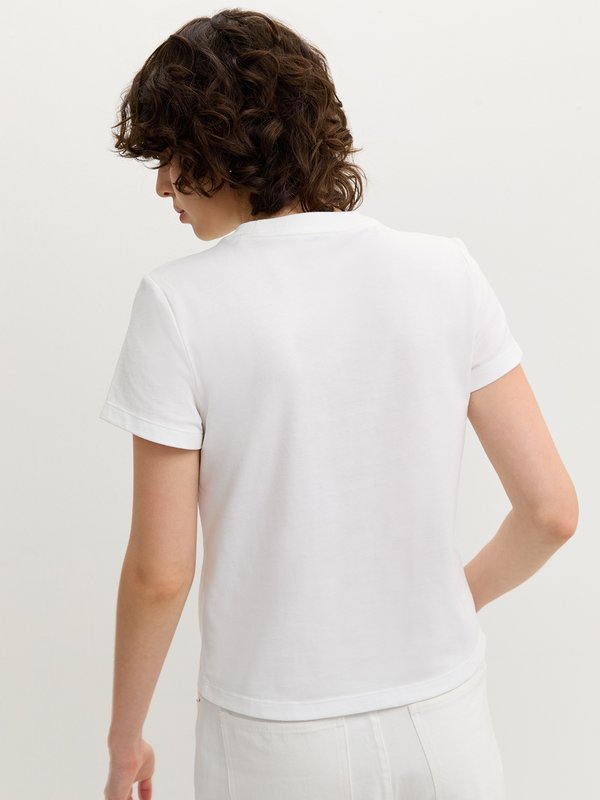 Pomelo Pomelo Rhinestone Tee - White