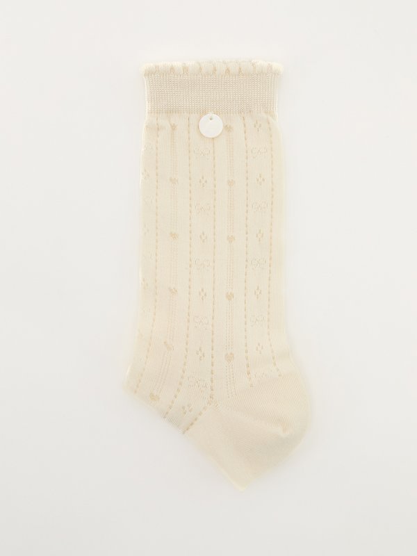 Pomelo Pomelo Ribbed Socks - Cream
