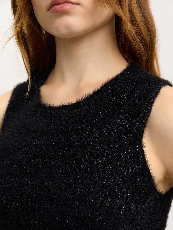 Pomelo Pomelo Round Neck Tank Top - Black