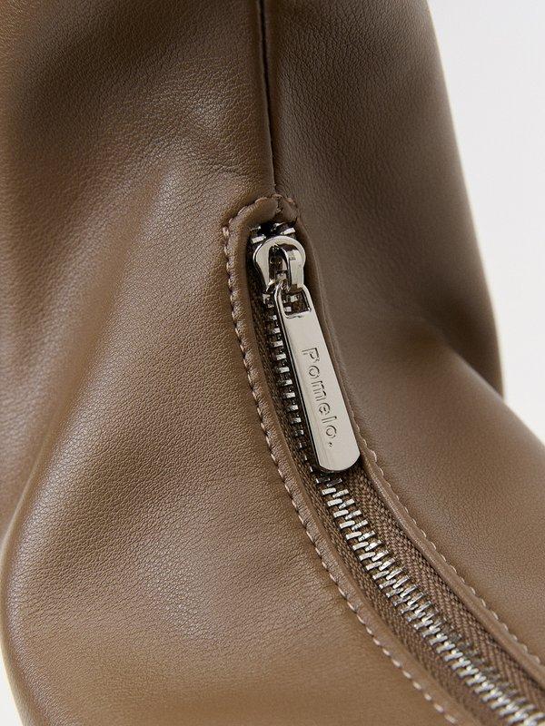 Pomelo Pomelo Rounded Shoulder Bag - Taupe