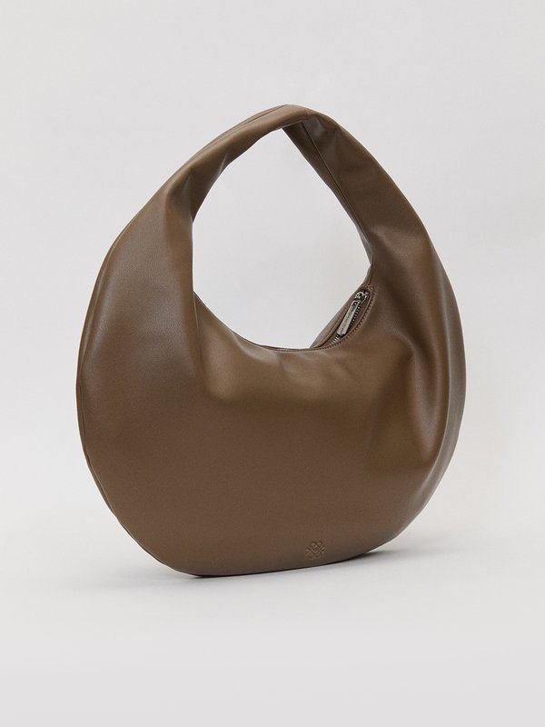 Pomelo Pomelo Rounded Shoulder Bag - Taupe