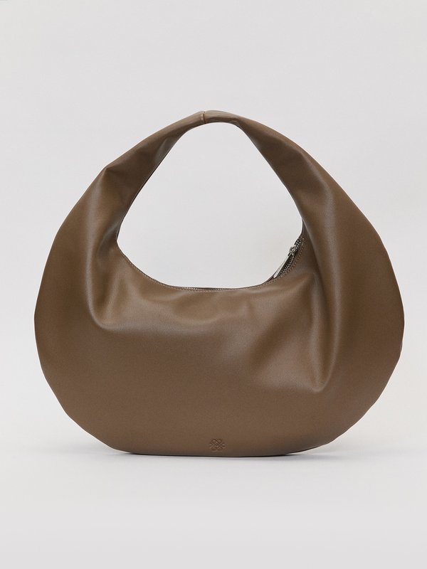 pomelo Pomelo Rounded Shoulder Bag - Taupe