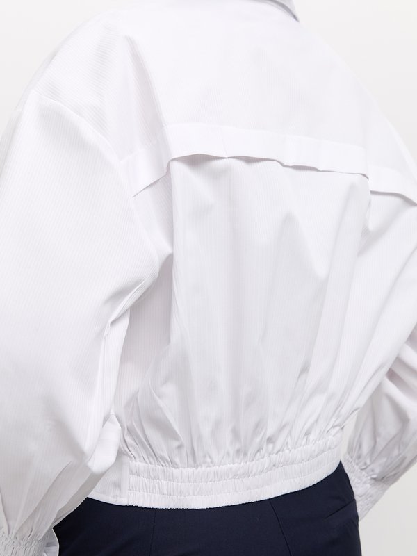 Pomelo Pomelo Ruched Button-Up Blouse - White