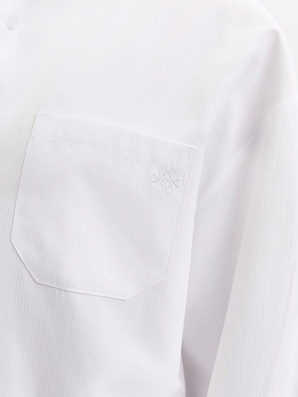 Pomelo Pomelo Ruched Button-Up Blouse - White