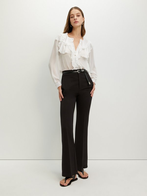 Pomelo Pomelo Ruffled Button-Up Blouse - Off-White