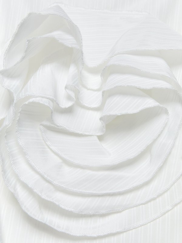 Pomelo Pomelo Ruffled Crop Top - Off-White