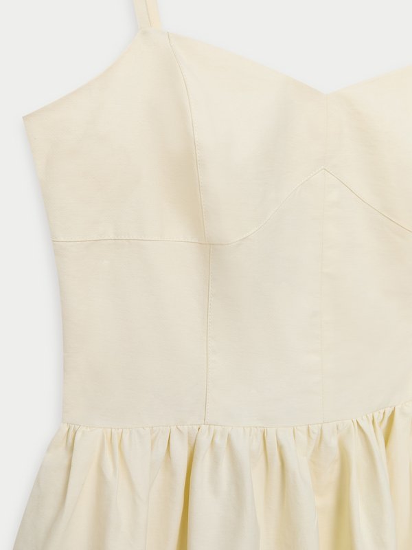 Pomelo Pomelo Ruffled Skirt Dress - Beige
