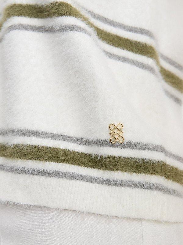 Pomelo Pomelo Sailor Collar Knit Top - Multi Color