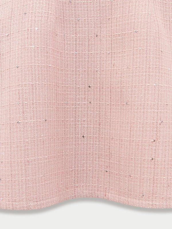 Pomelo Pomelo Sequin Tweed Dress - Light Pink