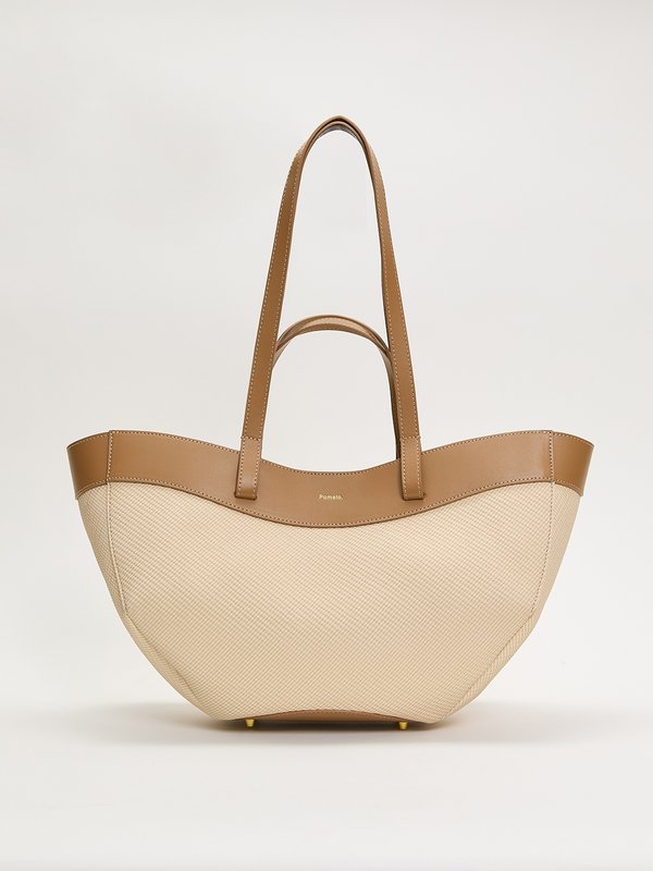 Pomelo Pomelo Shoulder Tote Bag - Beige/Oak Brown