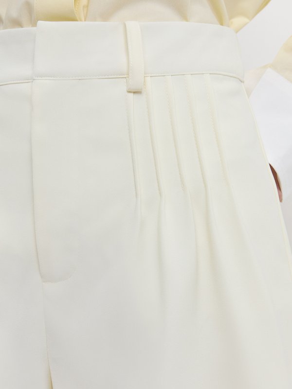 Pomelo Pomelo Side Pleated Shorts - Ivory
