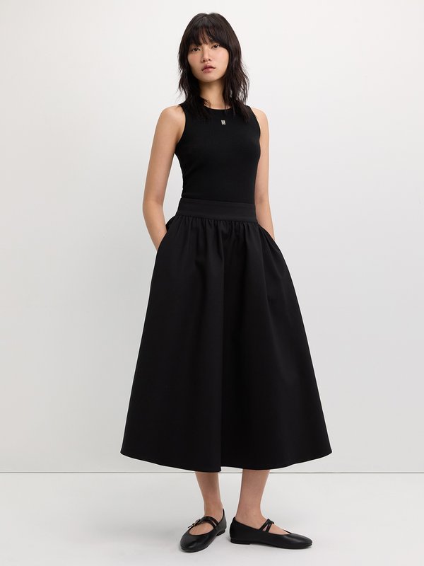 Pomelo Pomelo Side Pocket Skirt - Black