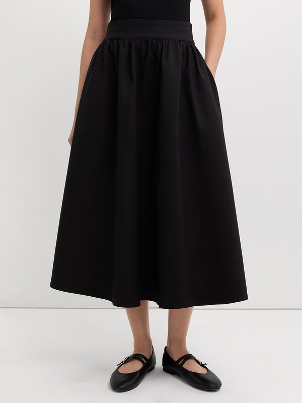 pomelo Pomelo Side Pocket Skirt - Black