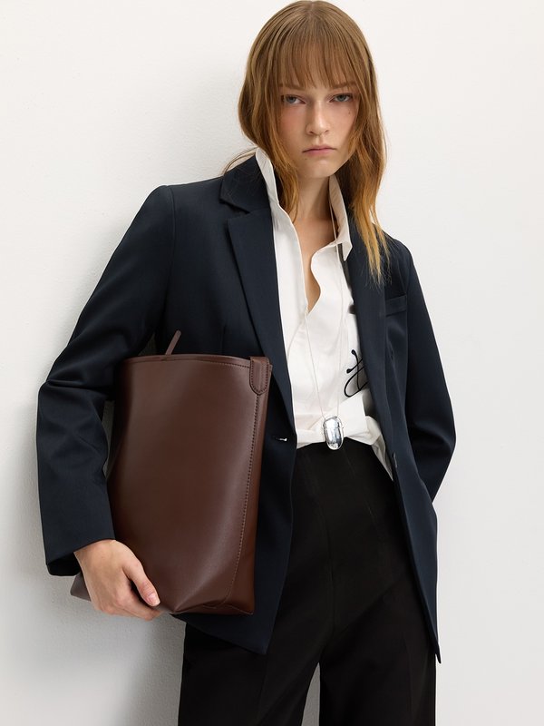 Pomelo Pomelo Single-Breasted Blazer - Navy