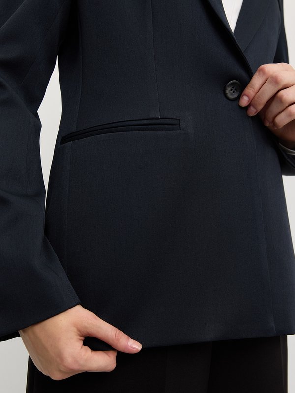 Pomelo Pomelo Single-Breasted Blazer - Navy