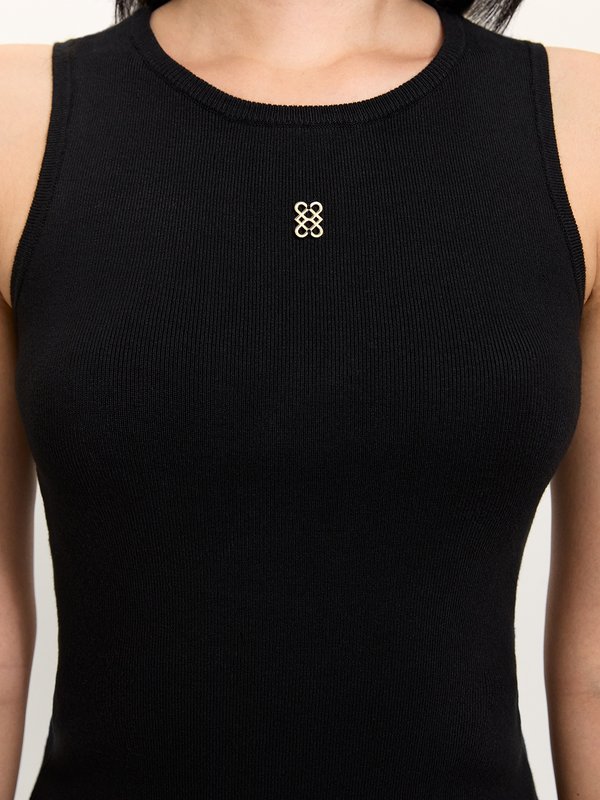 Pomelo Pomelo Sleeveless Knit Top - Black