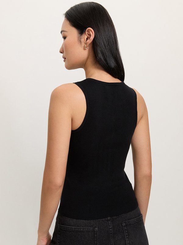 Pomelo Pomelo Sleeveless Knit Top - Black