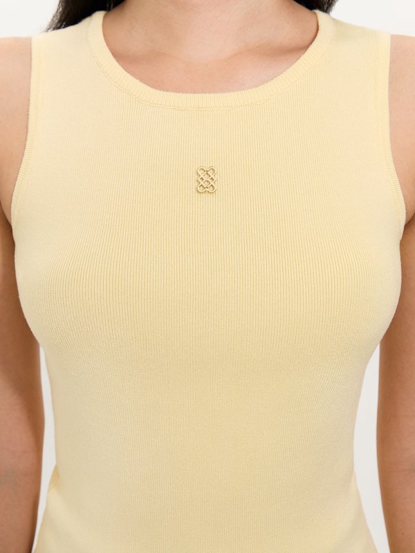 Pomelo Pomelo Sleeveless Knit Top - Yellow