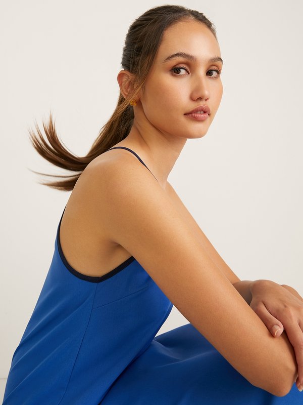 Pomelo Pomelo Sleeveless Midi Dress - Blue