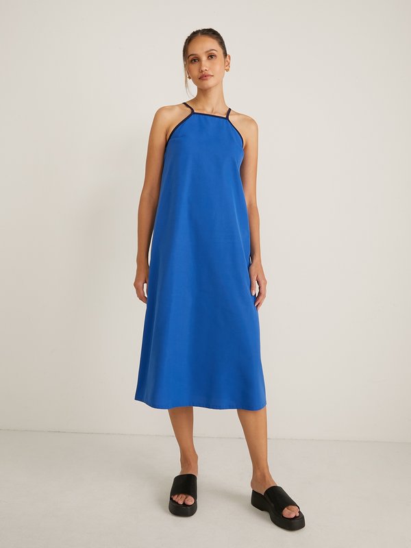 Pomelo Pomelo Sleeveless Midi Dress - Blue