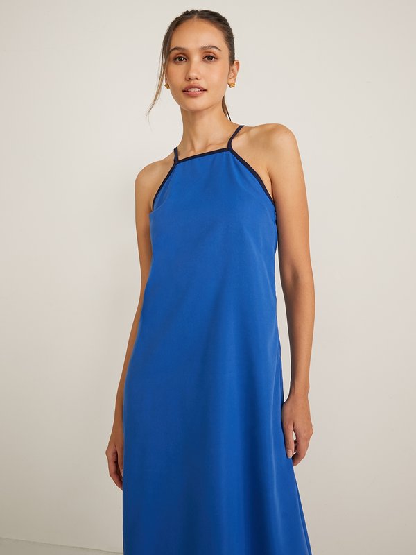 Pomelo Pomelo Sleeveless Midi Dress - Blue