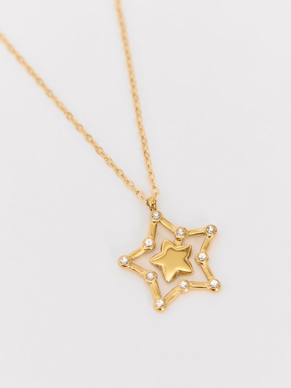 Pomelo Pomelo Star Charm Necklace - Multicolor