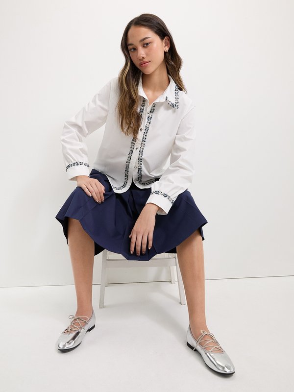 Pomelo Pomelo Strappy Flats - Silver