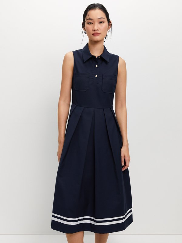 Pomelo Pomelo Stripe Sleeveless Dress - Navy