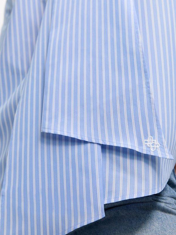 Pomelo Pomelo Stripe Tie Front Shirt - Blue