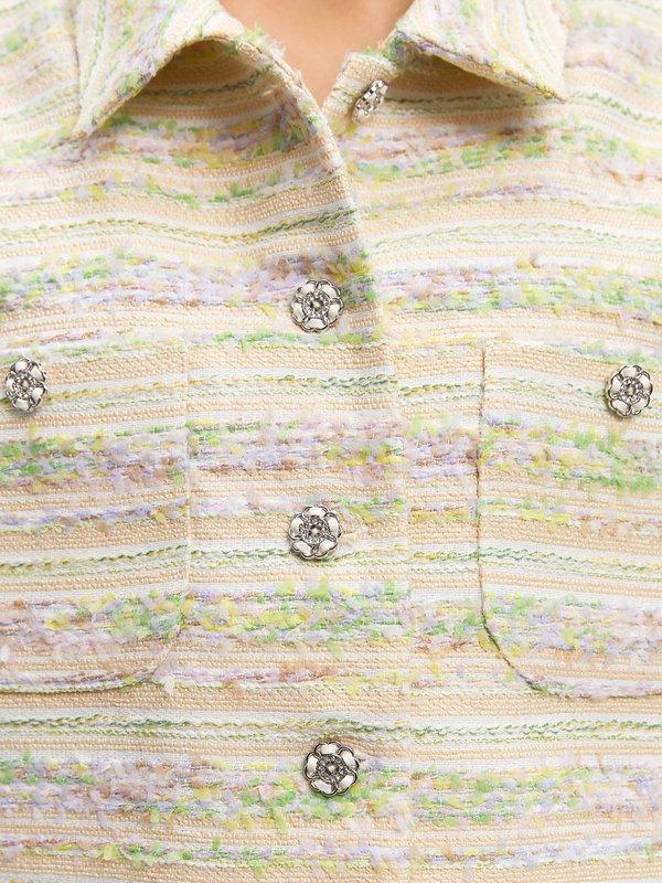 Pomelo Pomelo Stripe Tweed Vest - Yellow