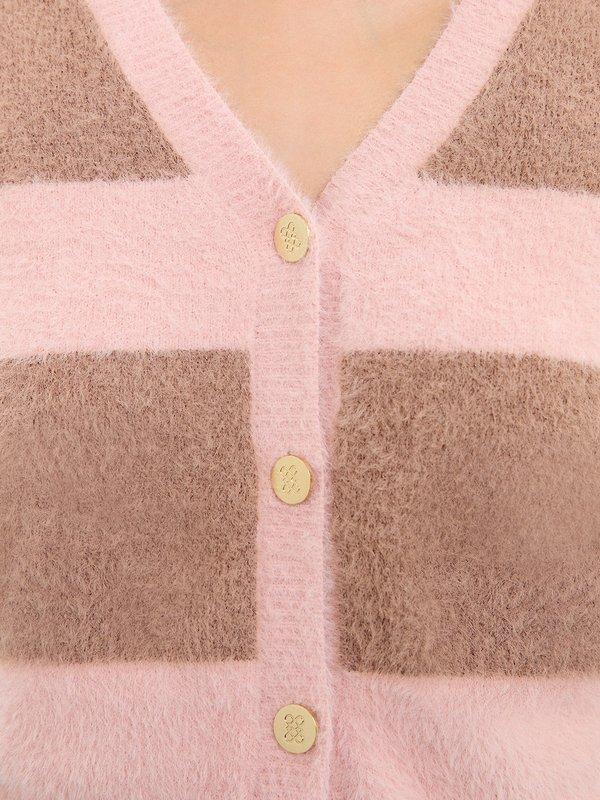 Pomelo Pomelo Striped Cardigan - Pink