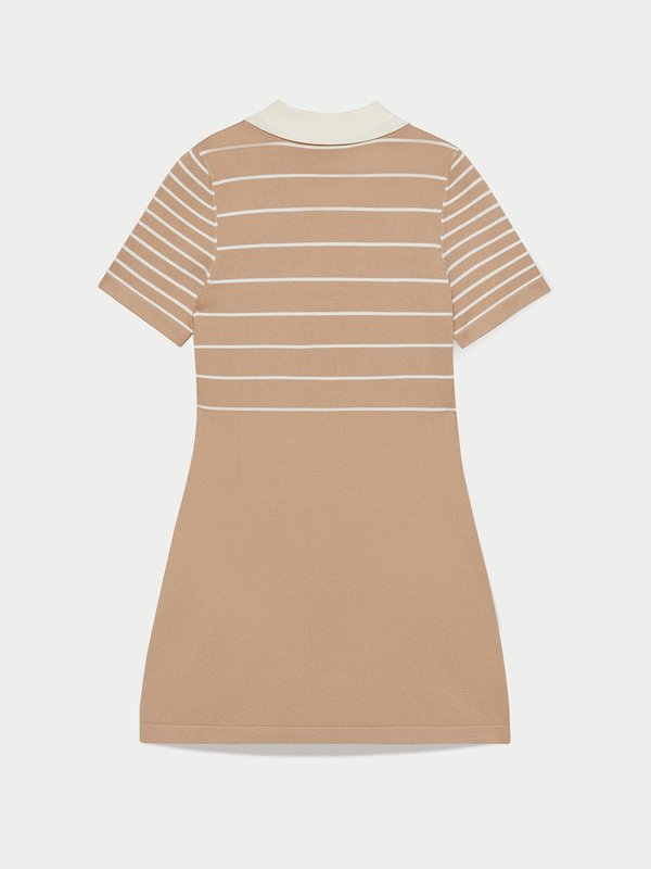 Pomelo Pomelo Striped Knit Dress - Off-White