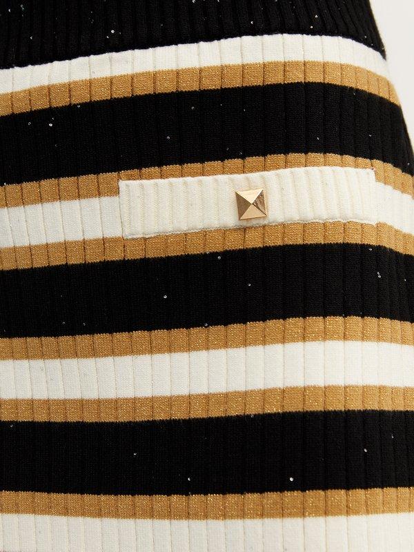 Pomelo Pomelo Striped Knit Skirt - Multi Color