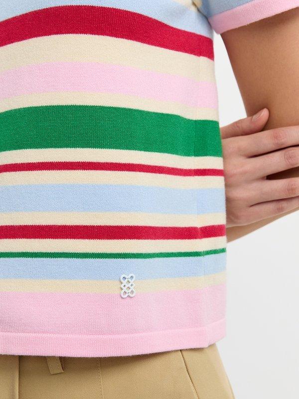 Pomelo Pomelo Striped Knit Tee - Multi Color
