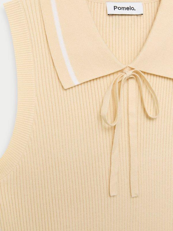 Pomelo Pomelo Striped Knit Top - Cream