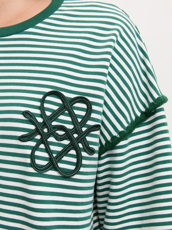 Pomelo Pomelo Striped Long Sleeve Tee - Green