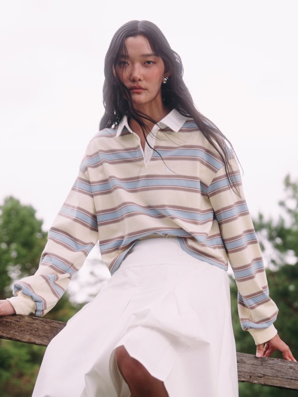 pomelo Pomelo Striped Polo Shirt - Multi Color