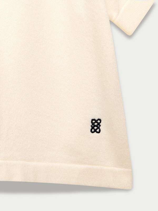 Pomelo Pomelo Striped Polo Top - White