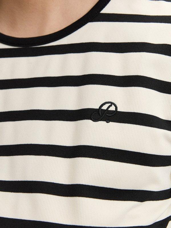 Pomelo Pomelo Striped Tee - Black/White