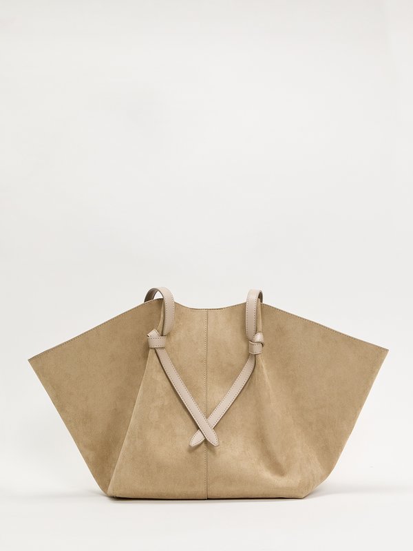 Pomelo Pomelo Suede Tote Bag - Beige