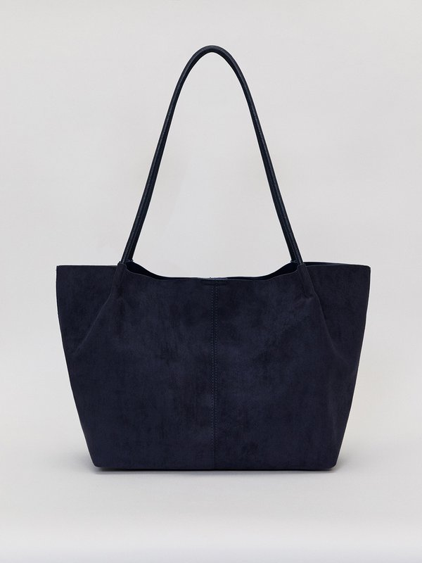 pomelo Pomelo Suede Tote Bag - Navy