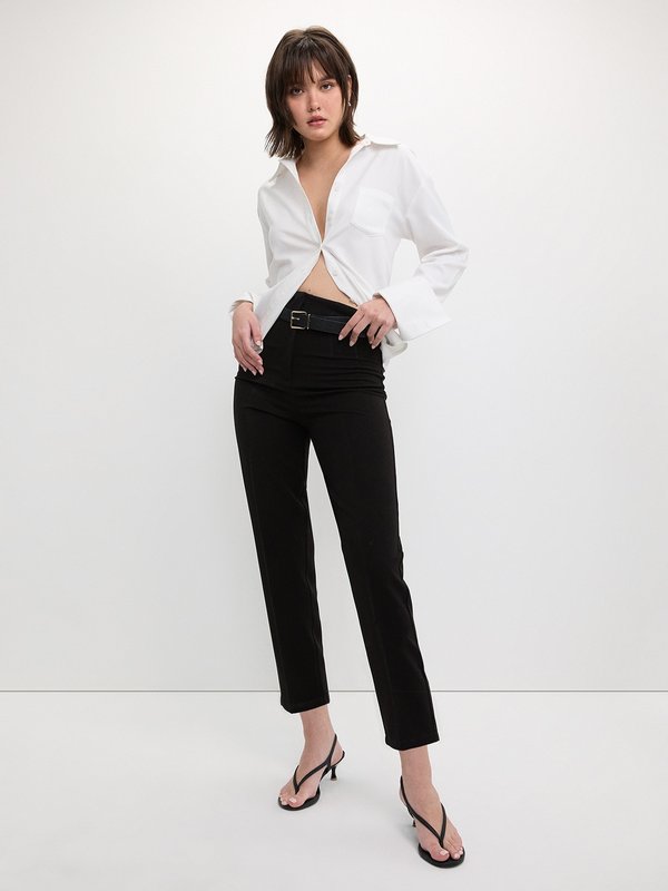 Pomelo Pomelo Tailored High-Waist Pants - Black