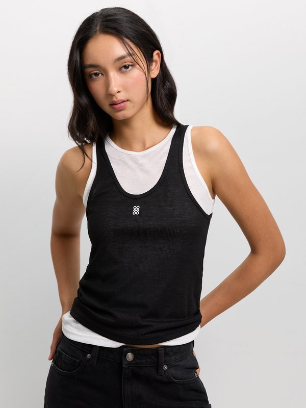 pomelo Pomelo Tank Top - Black
