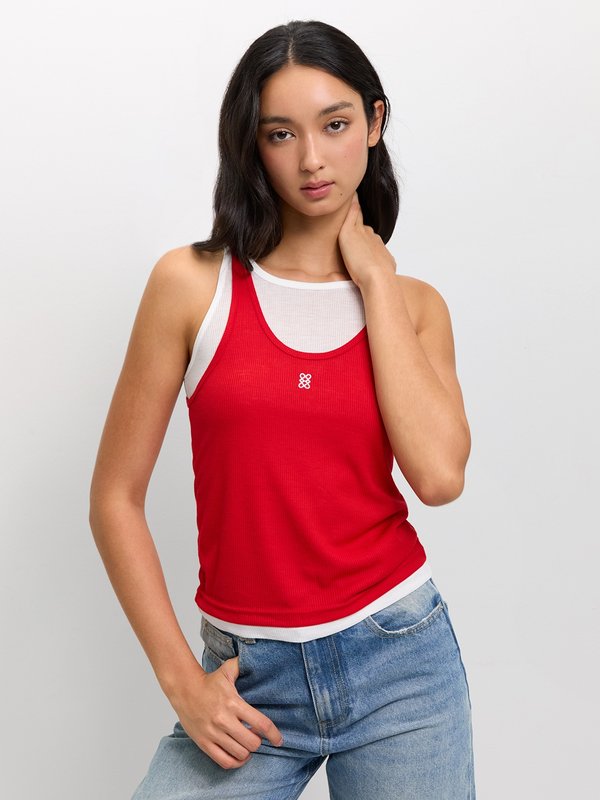 pomelo Pomelo Tank Top - Red