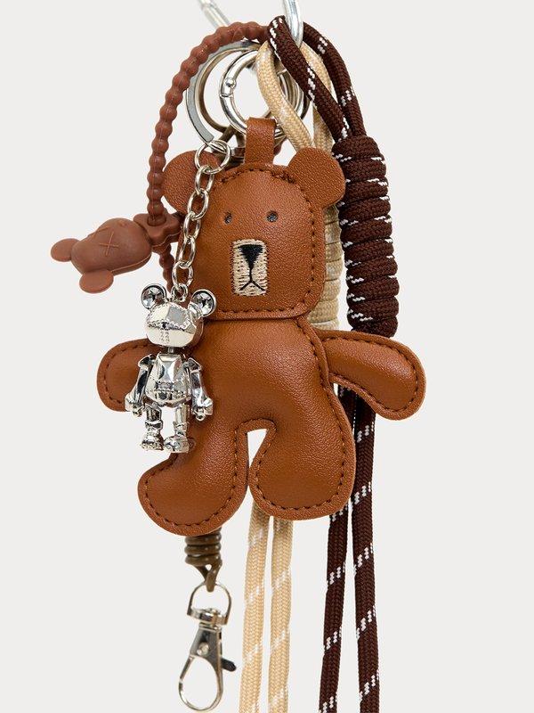 Pomelo Pomelo Teddy Bear Keyring - Brown