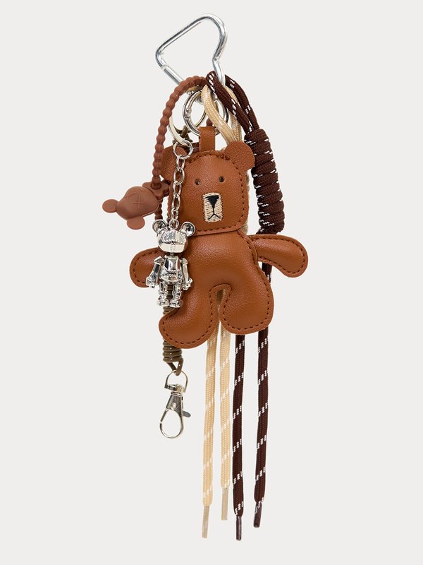 pomelo Pomelo Teddy Bear Keyring - Brown