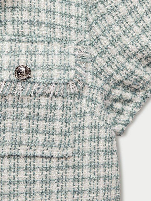 Pomelo Pomelo Textured Zip Jacket - Baby Blue