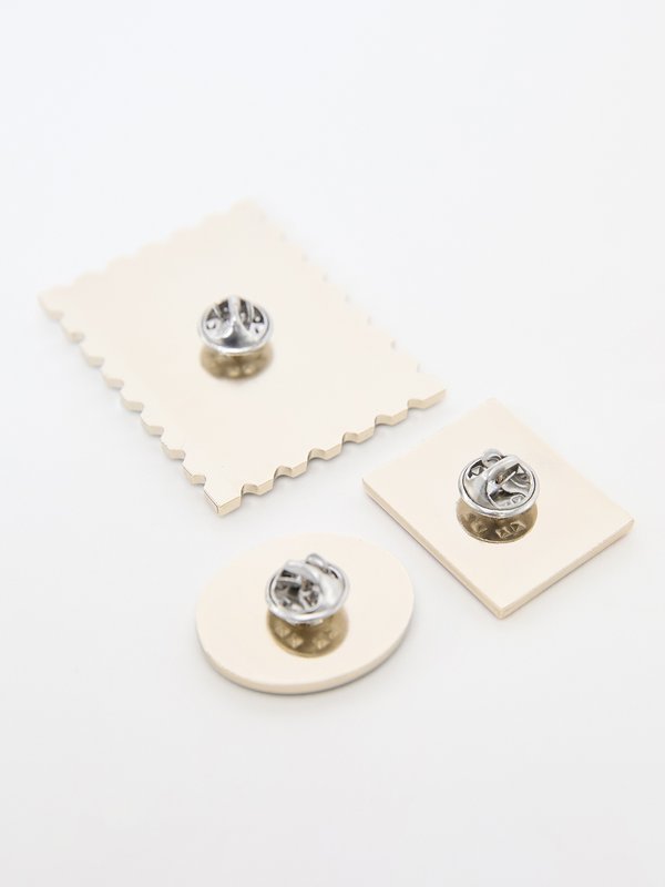 Pomelo Pomelo Thai Brooch Pins Set - Beige