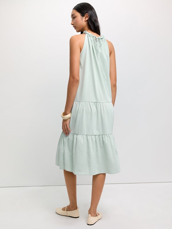 Pomelo Pomelo Tie Front Dress - Light Green
